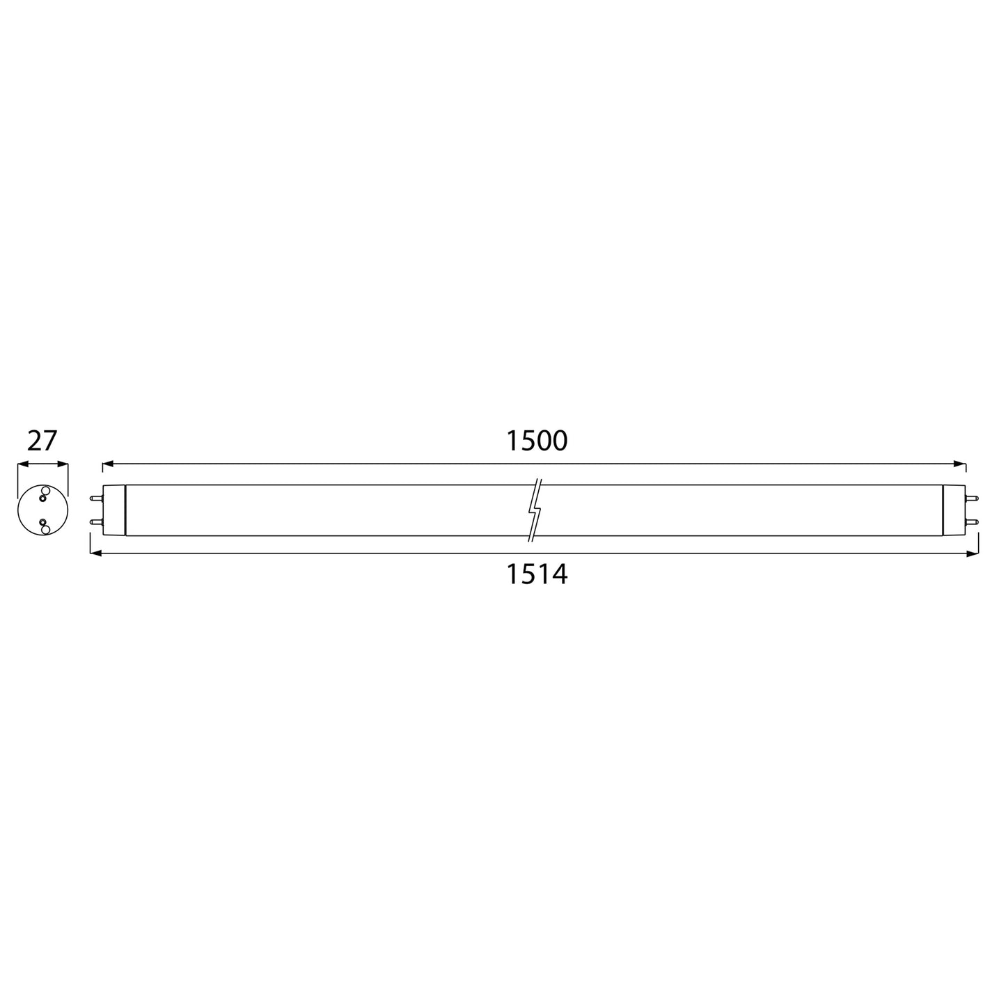 TUBE-T8 1500 mm LED Tube – effizienter Retrofit & bruchsicher