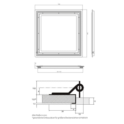 SNAP LED Panel 198x198 – kompakt & flächenbündig