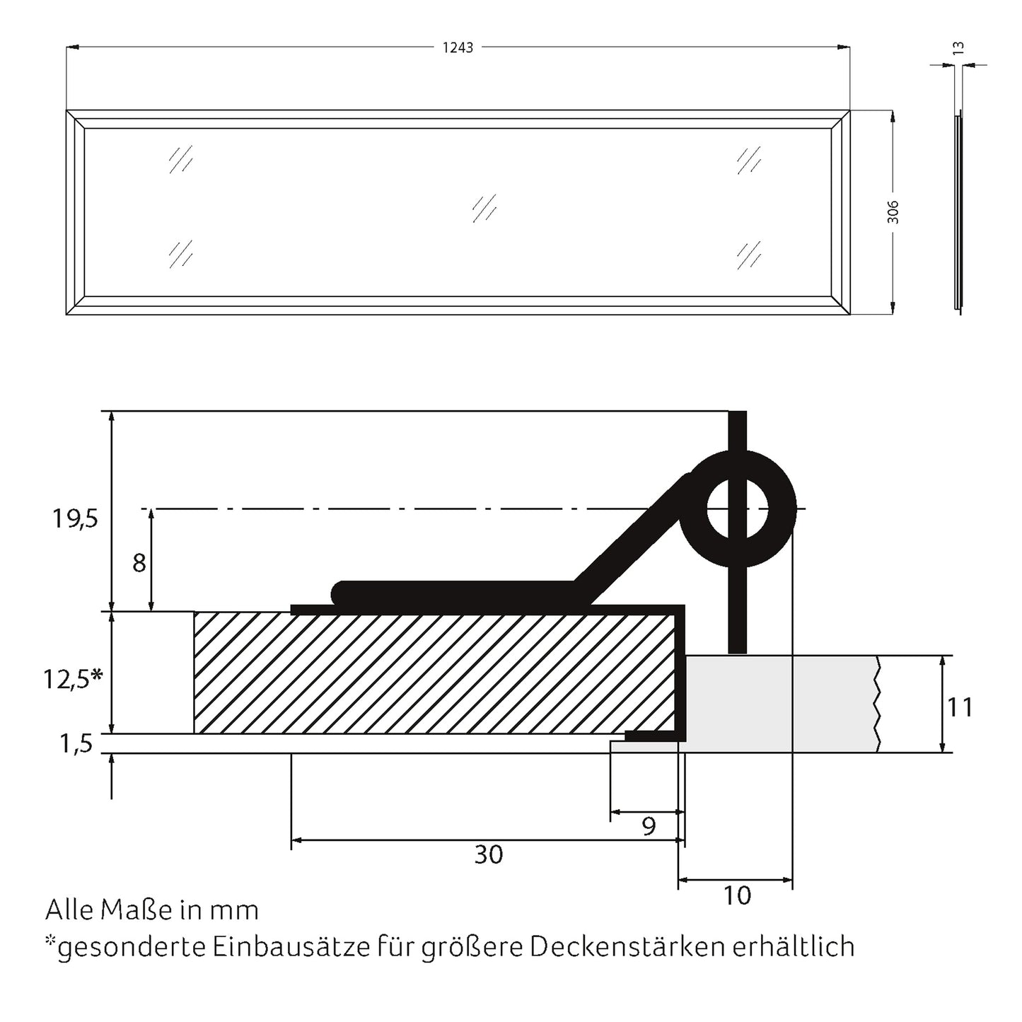 SNAP 306x1243 LED Panel – flächenbündig & vielseitig einsetzbar